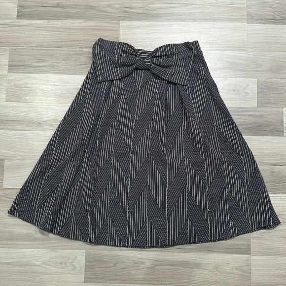 BLVD bow tie wool midi skirt Size Large - Picture 1 of 5